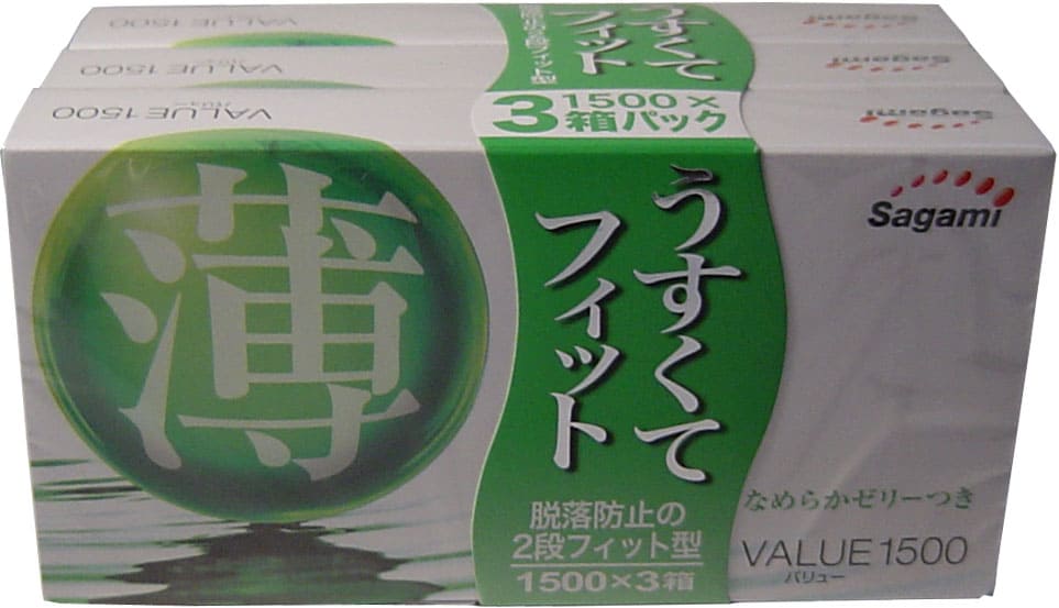 ＶＡＬＵＥ（バリュー）１５００　×　３個パック　お買い得コンドーム