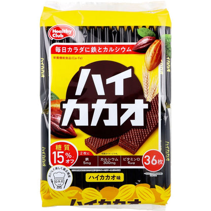ヘルシークラブ ハイカカオウエハース ハイカカオ味 36枚入