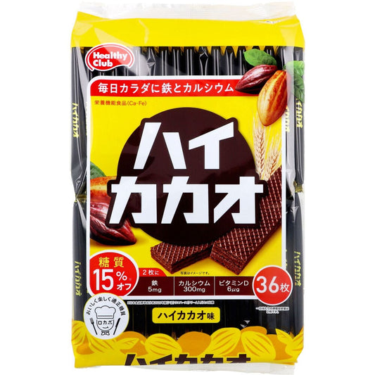 ヘルシークラブ ハイカカオウエハース ハイカカオ味 36枚入