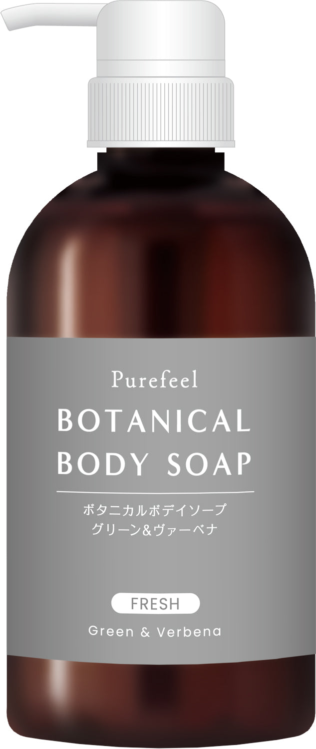 ピュアフィールボタニカルボディソープグリーン＆ヴァーベナ　本体４５０ｍｌ 容量450MLボディソープ