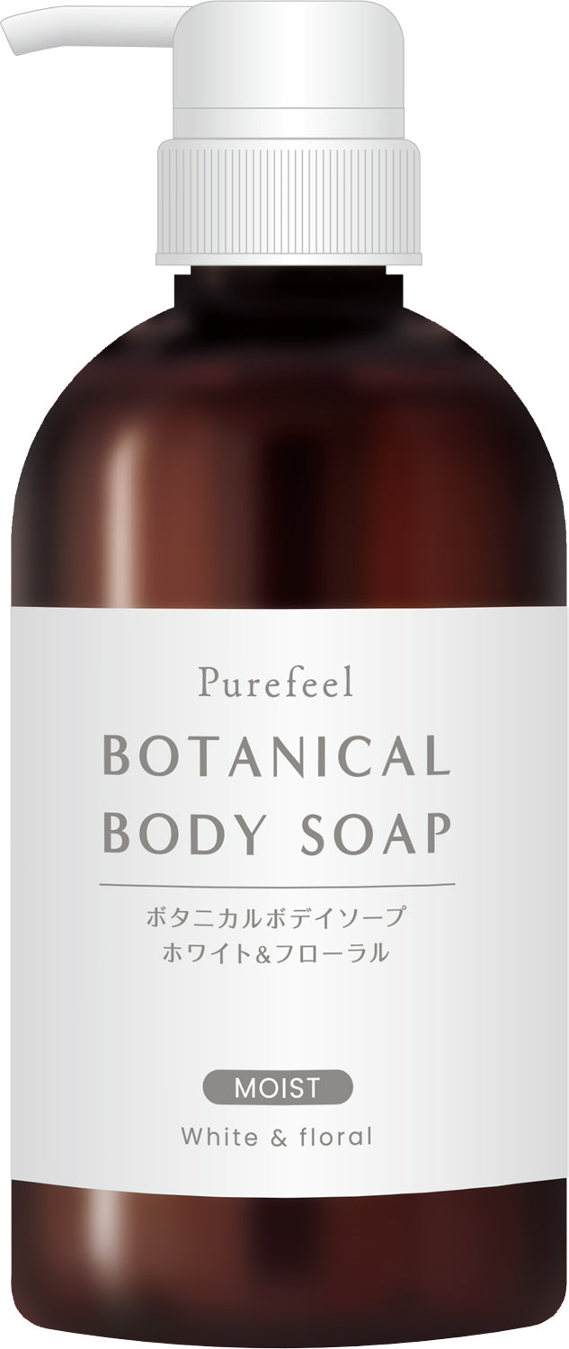 ピュアフィールボタニカルボディソープホワイト＆フローラル　本体４５０ｍｌ 容量450MLボディソープ