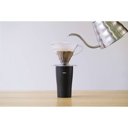 ハリオ フタ付き保温タンブラー300mL STF-300-B ブラック