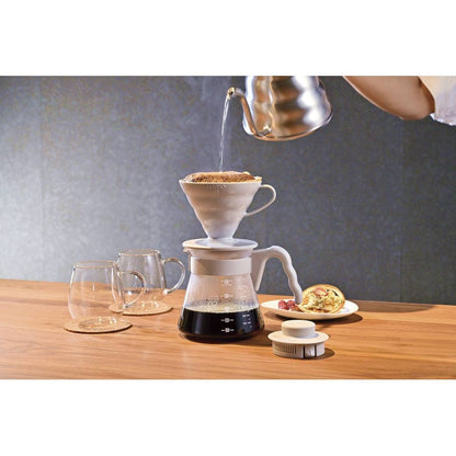 ハリオ V60コーヒーサーバー02セット ペールグレー VCSD-02-PGR
