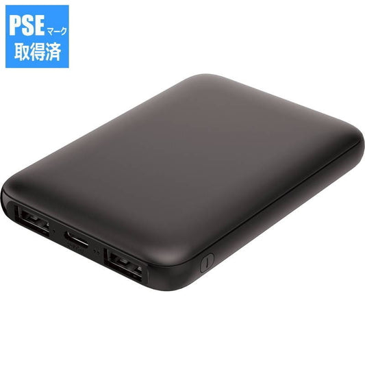 Type-C 入出力対応モバイルバッテリー 5000mAh HD2-MBTC5000BK ブラック
