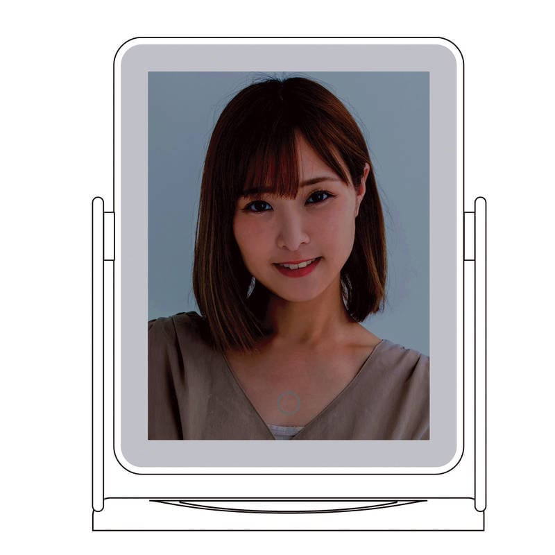 卓上LEDライトアップミラー（電池式） 30820