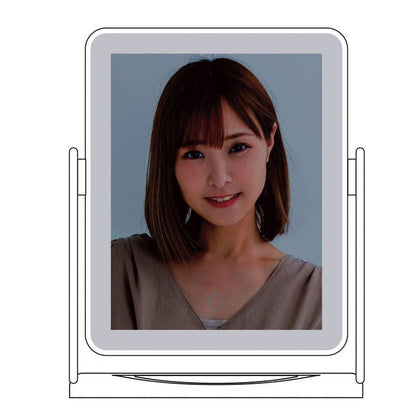卓上LEDライトアップミラー（電池式） 30820
