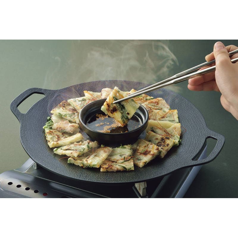 韓味家 ふっ素加工アルミ鋳物製IH対応マルチプレート30cm HC-85