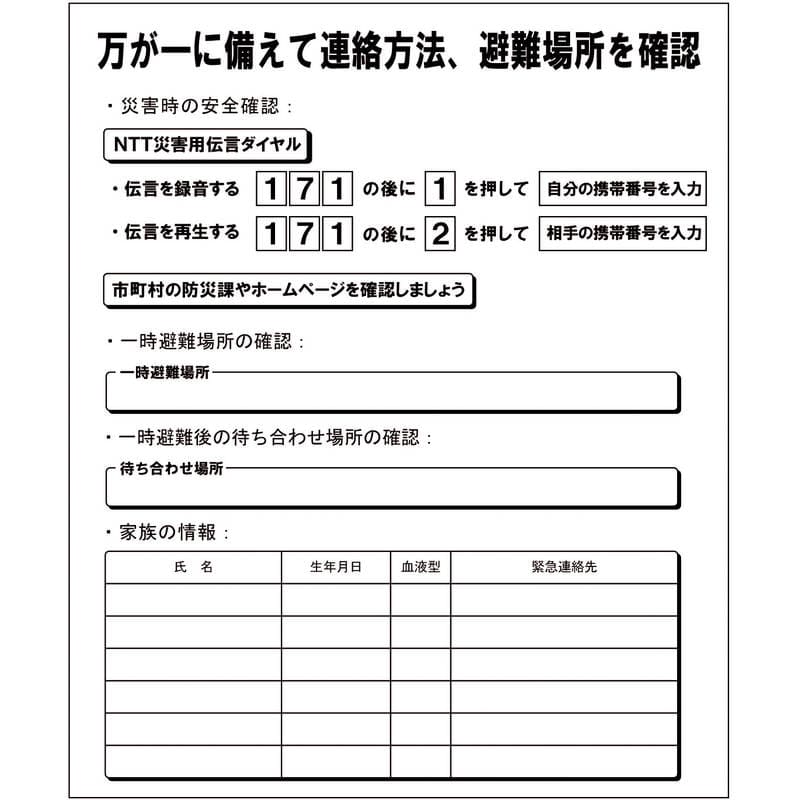 両リュック・非常用持出袋 81360