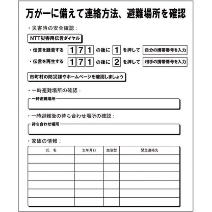 両リュック・非常用持出袋 81360