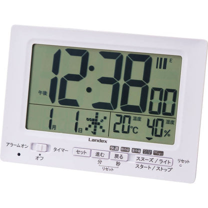 ランデックス デジタル電波時計 neoプラスタイマー YT5278WH