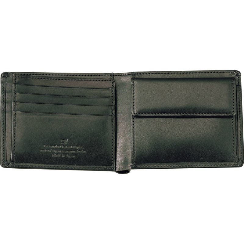 MADE IN JAPAN 片マチ付札入 4OO3355BK1 ブラック