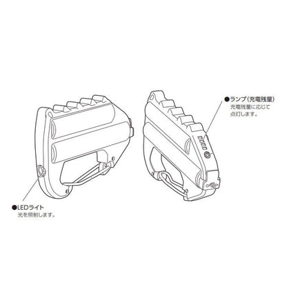 カラビナ付きモバイルバッテリーライト付き MB-50CLiOL オリーブ（PSEマーク取得済）