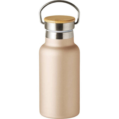 ウッドキャップ・ステンレスボトル 350mL 0062-02 シャンパンゴールド