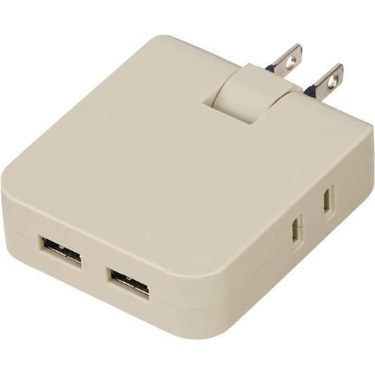 マルチアダプター（2AC＋2USB） 0065-02 グレージュ