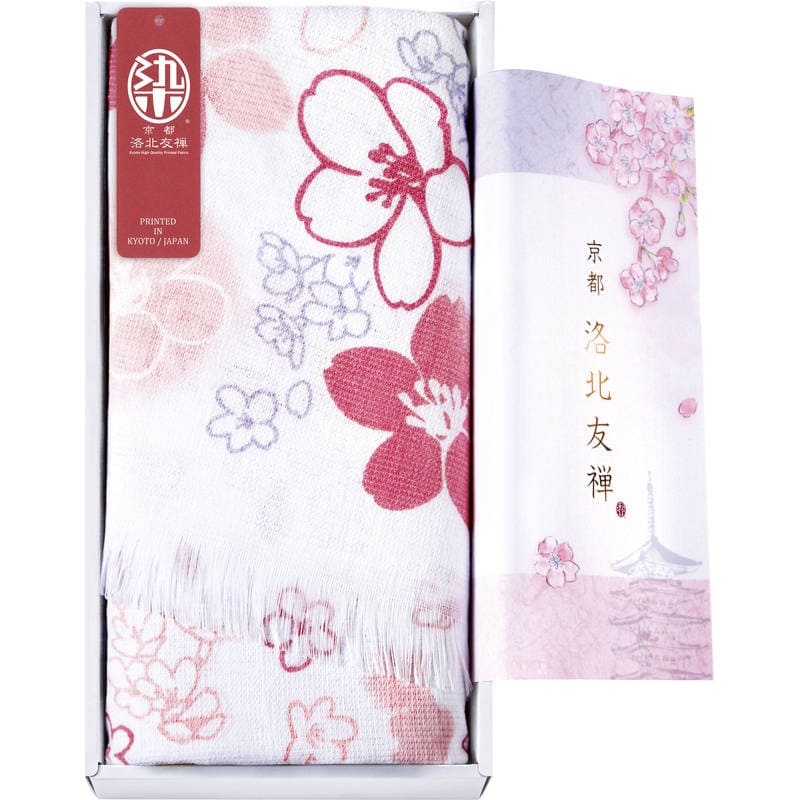 京都 洛北友禅 ひとつひとつ手染めのマルチタオル ロング1P KYT28300-PI 花色