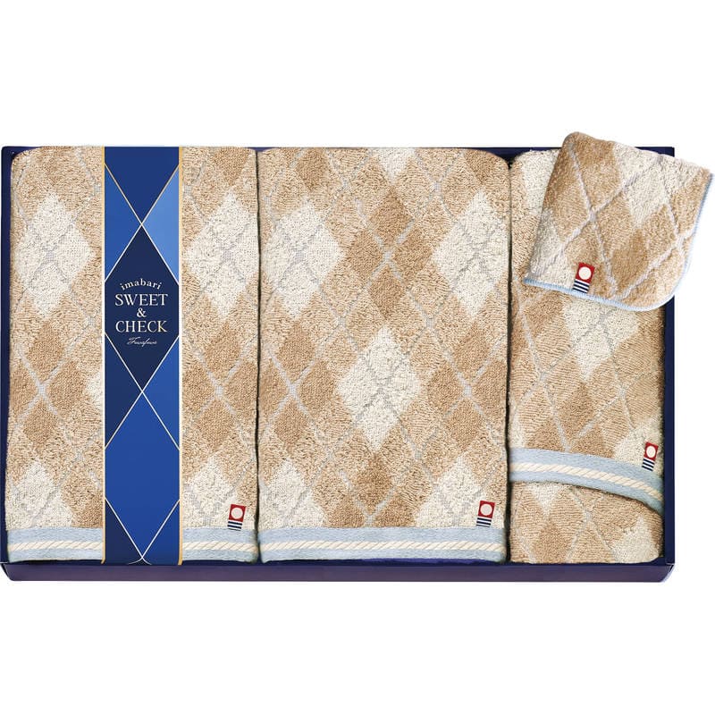 今治スイート＆チェック タオルセット SWC60800