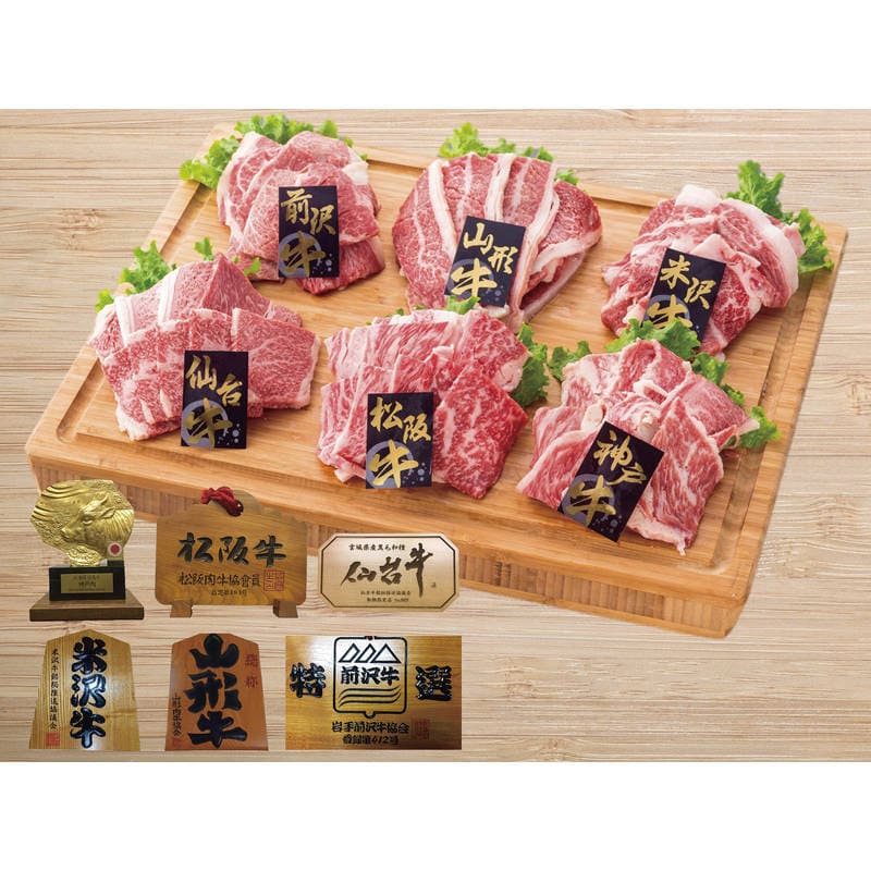 パネルスタイル目録ギフト 6大銘柄牛焼肉セット1200g 3225-300