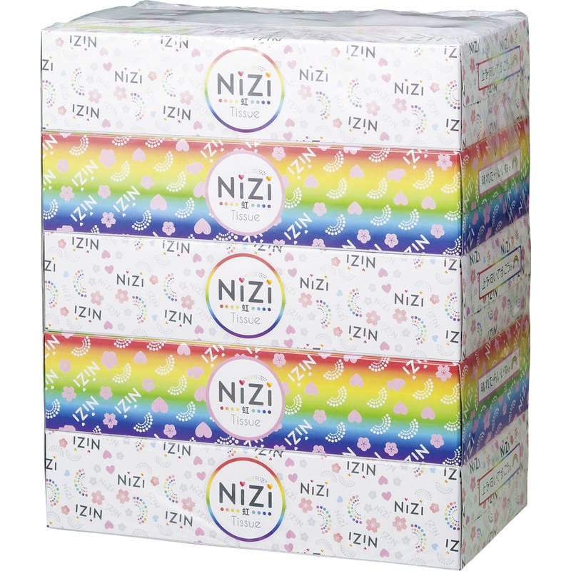 NIZIBOXティッシュ 100W 5P