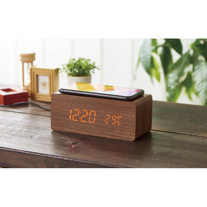 ワイヤレス充電機能付クロック 6180-23