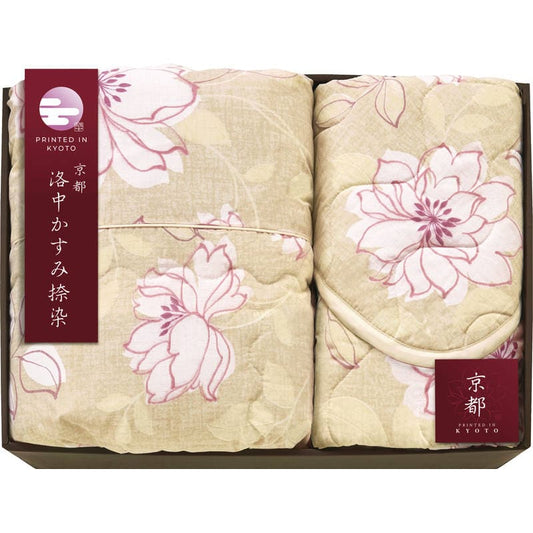 京都 洛中かすみ捺染 肌布団＆敷パッド KSG13250-BE ベージュ