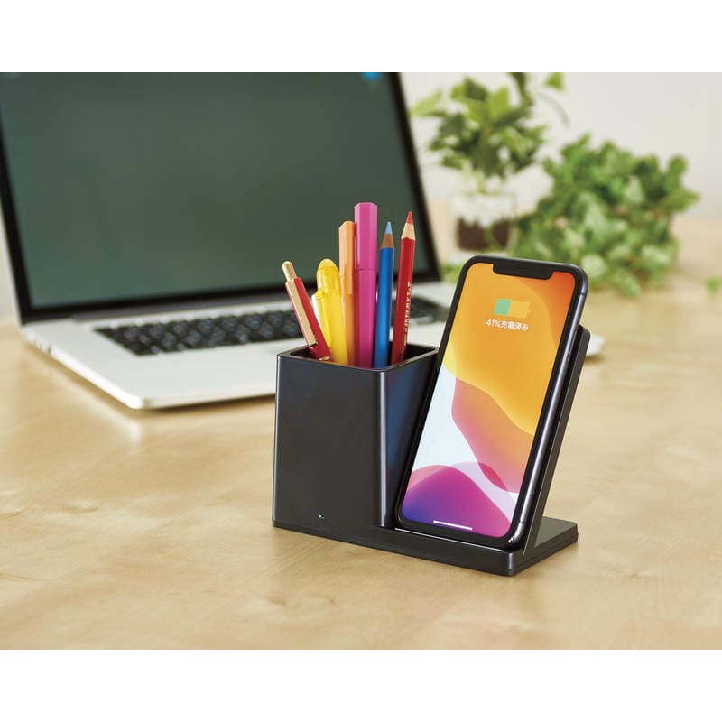 ペンホルダー付ワイヤレス充電器 6178-23