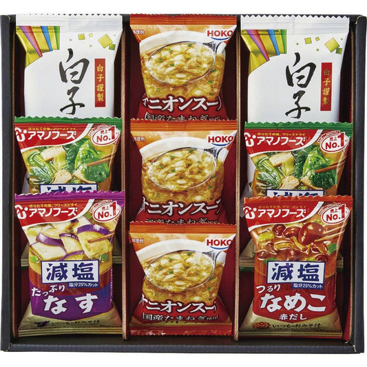 アマノフーズおみそ汁・オニオンスープ・白子のり AS-25