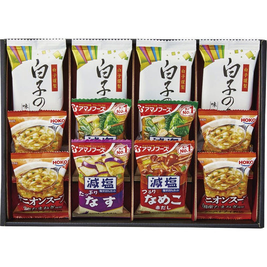 アマノフーズおみそ汁・オニオンスープ・白子のり AS-30