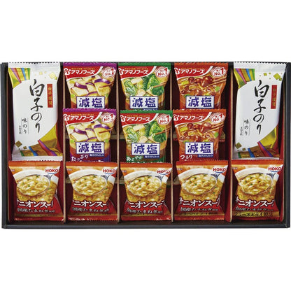 アマノフーズおみそ汁・オニオンスープ・白子のり AS-40