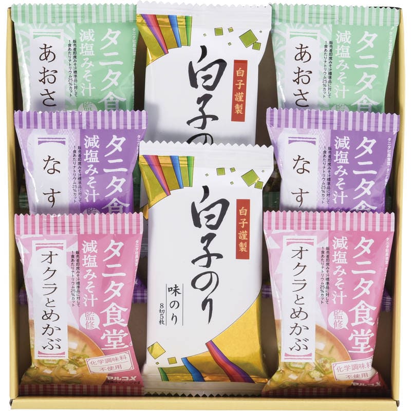 タニタ食堂監修 減塩みそ汁・白子のり詰合せ ST-20