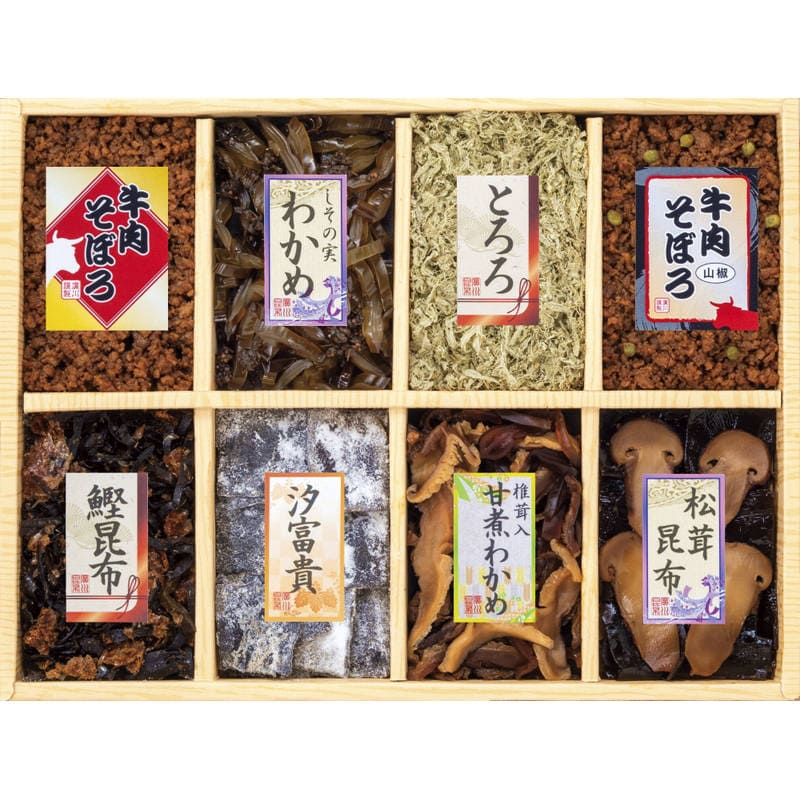 廣川昆布 万味豊秀 8品佃煮詰合せ（B－30） 201-34
