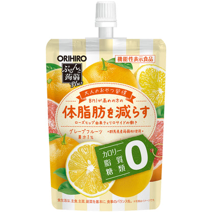 ぷるんと蒟蒻ゼリーPlus　グレープフルーツ味 ORIHIRO