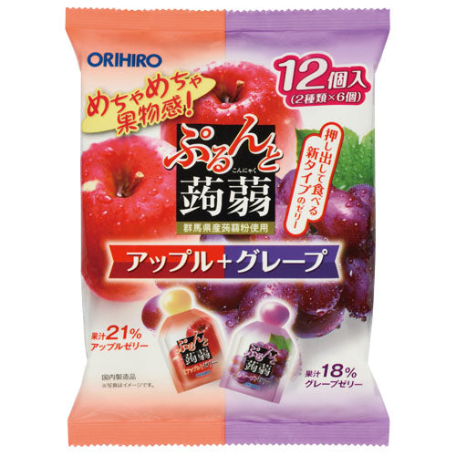 ぷるんと蒟蒻ゼリーパウチ アップル＋グレープ ORIHIRO