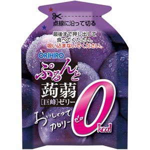 ぷるんと蒟蒻ゼリーパウチ　カロリーゼロ　巨峰＋マスカット＋マンゴー ORIHIRO