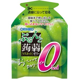 ぷるんと蒟蒻ゼリーパウチ　カロリーゼロ　巨峰＋マスカット＋マンゴー ORIHIRO