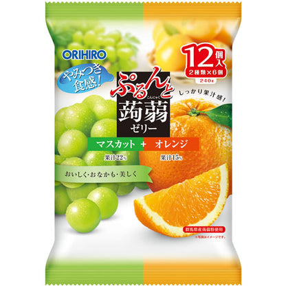 ぷるんと蒟蒻ゼリーパウチ マスカット＋オレンジ ORIHIRO