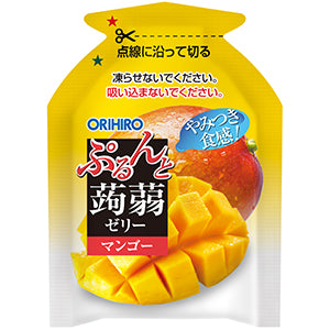 ぷるんと蒟蒻ゼリーパウチ　マンゴー＋白桃 ORIHIRO