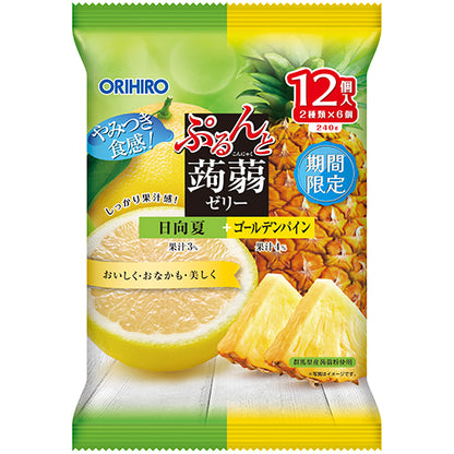 ぷるんと蒟蒻ゼリーパウチ　日向夏＋ゴールデンパイン ORIHIRO