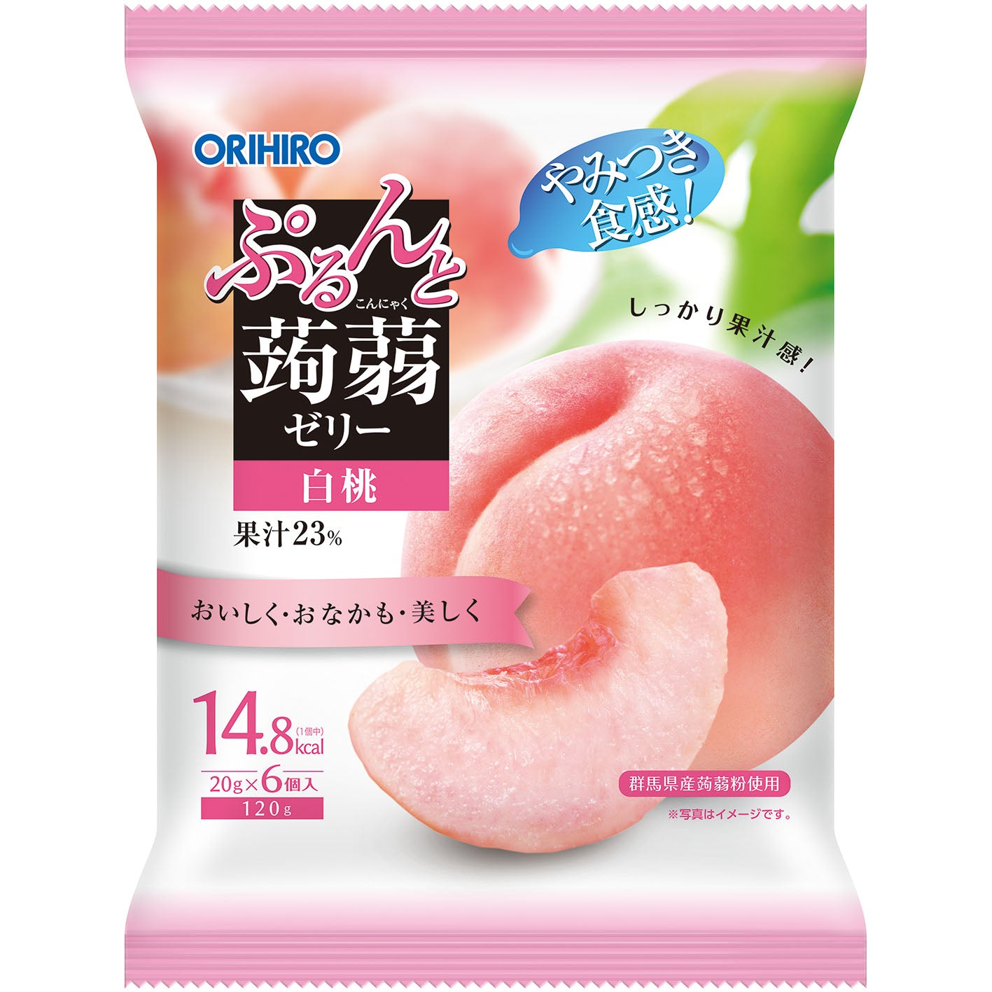 ぷるんと蒟蒻ゼリーパウチ　白桃 ORIHIRO
