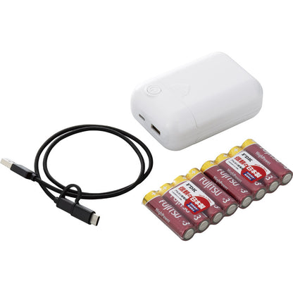 10年保存乾電池付き2ポート乾電池スマホ充電器 BP-838 【単品】