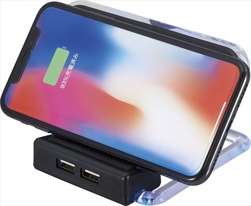 2USBポート付ワイヤレス充電器 アスタブ 6169-23 【単品】