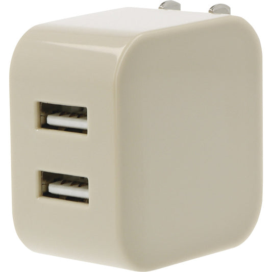 2ポート USBアダプター（3．4A） グレージュ 0046-03 【単品】