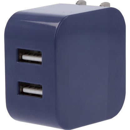 2ポート USBアダプター（3．4A） ネイビー 0046-01 【単品】