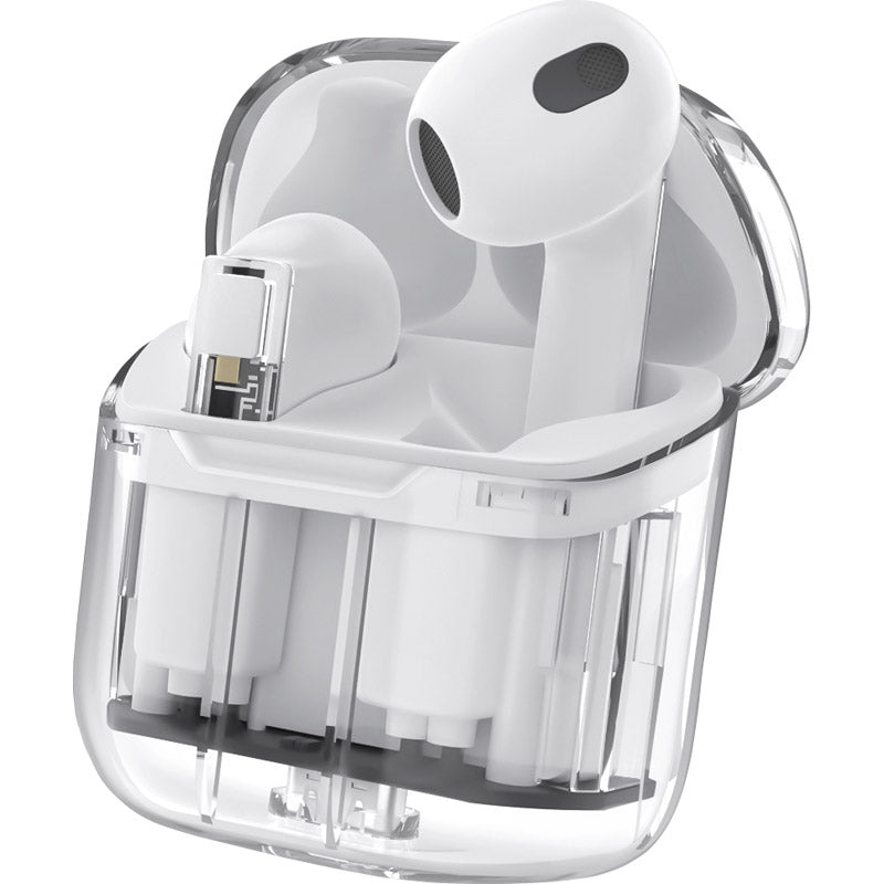 HIDISC スケルトン完全独立ワイヤレスイヤホン ホワイト HD-BTCLA06WH 【単品】