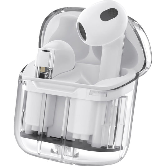 HIDISC スケルトン完全独立ワイヤレスイヤホン ホワイト HD-BTCLA06WH 【単品】