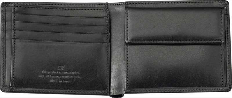 MADE IN JAPAN 片マチ付札入 ブラック 4OO3355BK1 【単品】