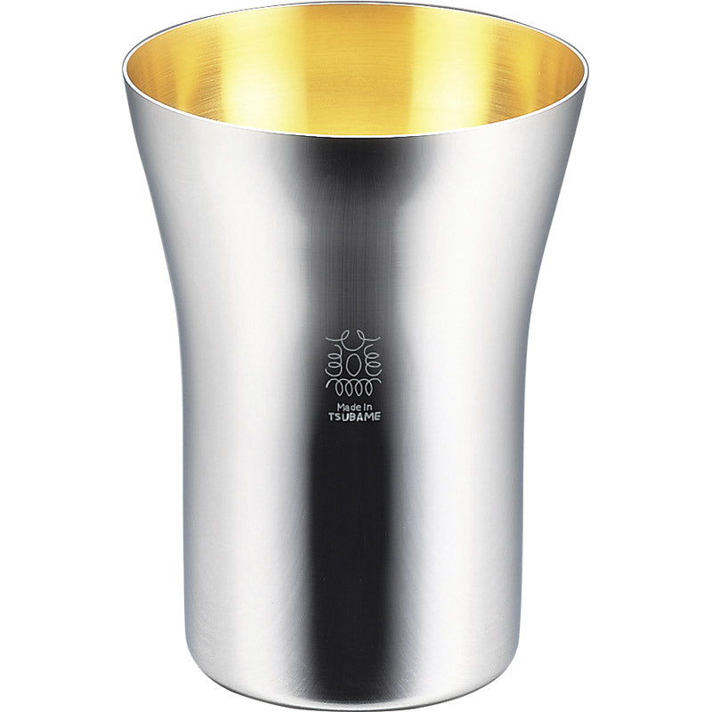 Made in TSUBAME 金の贅 18－8ステンレスタンブラー小300mL（内面24金メッキ） TM-034 【単品】
