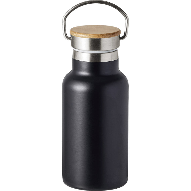 ウッドキャップ・ステンレスボトル 350mL マットブラック 0062-03 【単品】