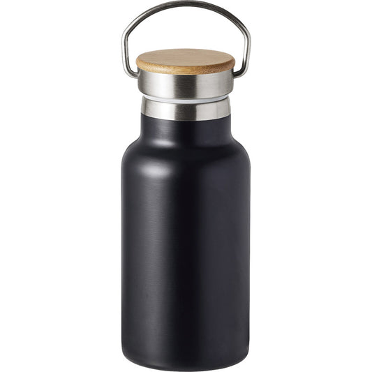 ウッドキャップ・ステンレスボトル 350mL マットブラック 0062-03 【単品】