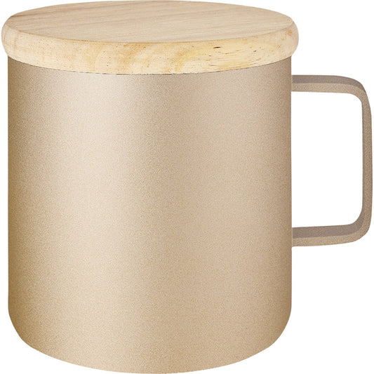 ウッドキャップ・ステンレスマグ シャンパンゴールド 0079-02 【単品】