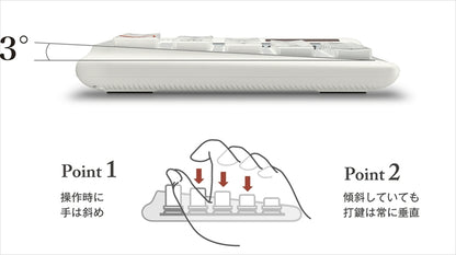 カシオ 人間工学電卓 右手用 ホワイト JE-12D-WE-N 【単品】
